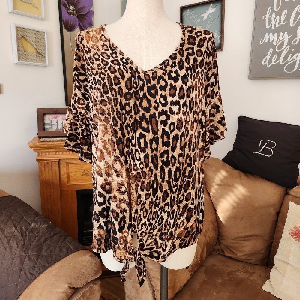 Cocomo Animal Print Top NWT Size 1X
